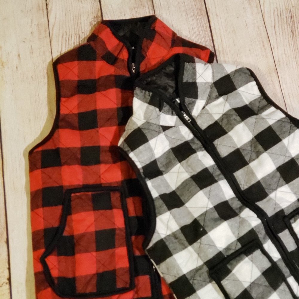 New! Set of 2 Plaid Vests - 3T/4T/5T Available